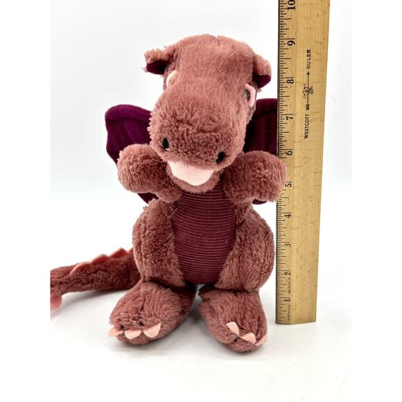 Vintage 1983 Dakin Burgundy Purple Wings Dragon 9" Plush Stuffed Animal Toy - Picture 9 of 9